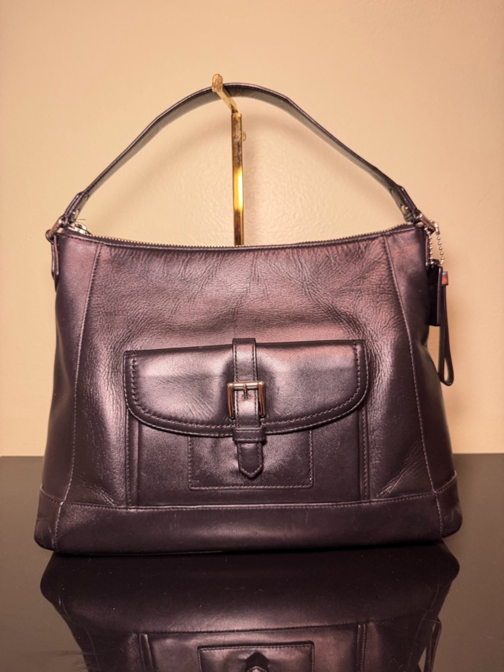 Coach 2014 F29881 Black Leather Charlie Hobo bag - Picture 2 of 9